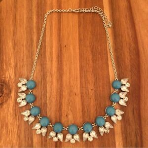 Turquoise Cabochon Statement Necklace | 18.5” Adjustable